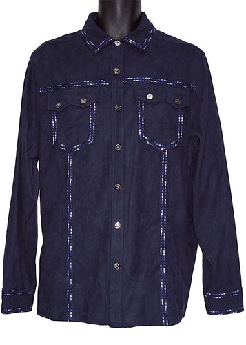 Prestige Ultra Suede Shirt/Pants Set # CSL562 Navy