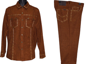 Prestige Ultra Suede Shirt/Pants Set # CSL562 Rust