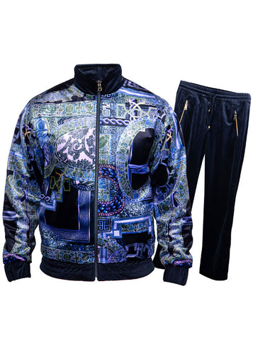 Prestige Velvet Jogger Set # LP63 Navy