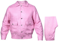 Prestige Linen Jacket/Pants Set # LNG6300 Pink