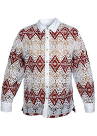Prestige Shirt # Lace610 White/Brick