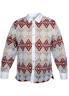 Load image into Gallery viewer, Prestige Shirt # Lace610 White/Brick
