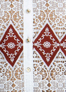 Load image into Gallery viewer, Prestige Shirt # Lace610 White/Brick
