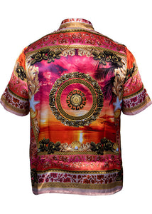 Prestige Satin Shirt # PR323 Peach