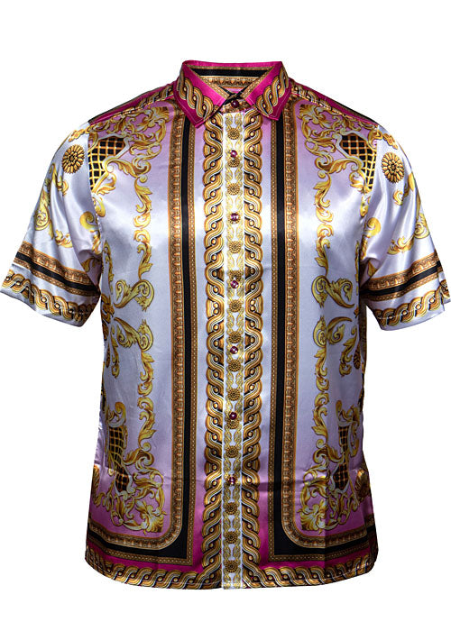 Prestige Satin Shirt # PR331 Fuschia
