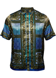 Prestige Satin Shirt # PR340 Azure