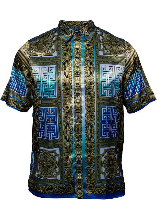 Prestige Satin Shirt # PR340 Azure