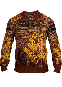 Prestige Polo Sweater # SW652 Brown