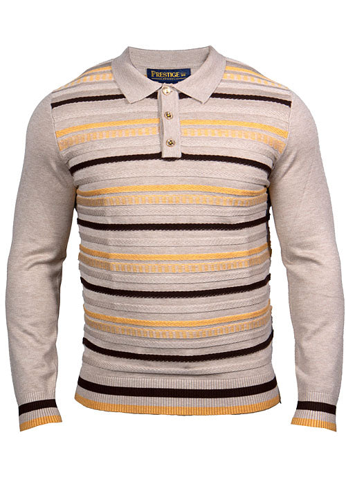 Prestige Polo Sweater # SW663 Stone