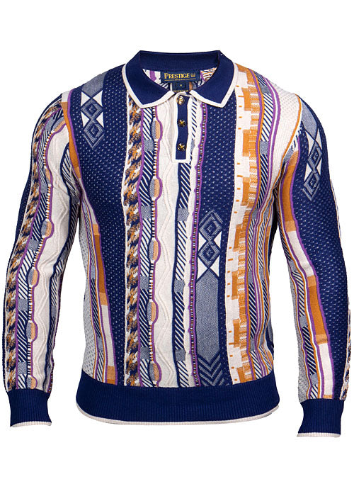 Prestige Polo Sweater # SW670 Navy