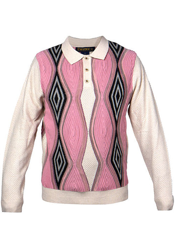 Prestige Polo Sweater # SW677 Cream