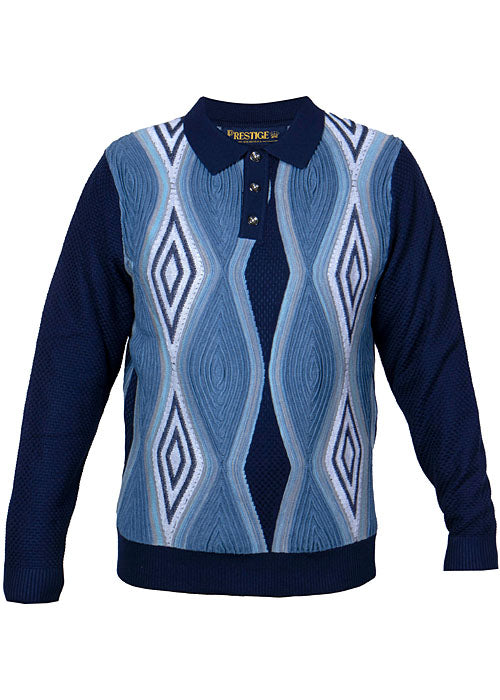 Prestige Polo Sweater # SW677 Navy