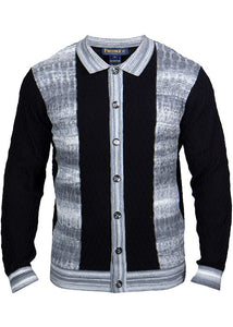 Prestige Button-Down Sweater # SW687 Black Combo