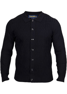 Prestige Button-Down Sweater # SW687 Black