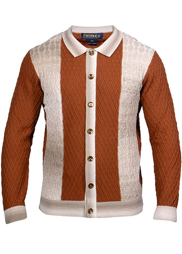 Prestige Button-Down Sweater # SW687 Mocha