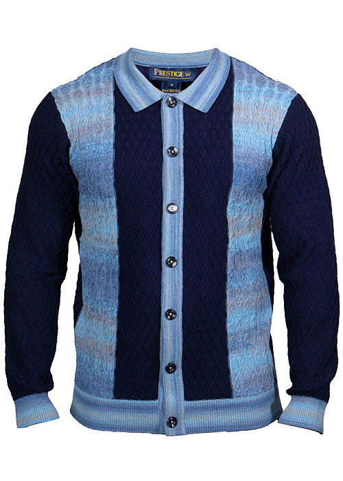 Prestige Button-Down Sweater # SW687 Navy