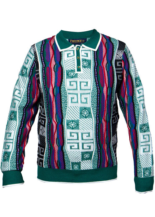 Prestige Polo Sweater # SW689 Green