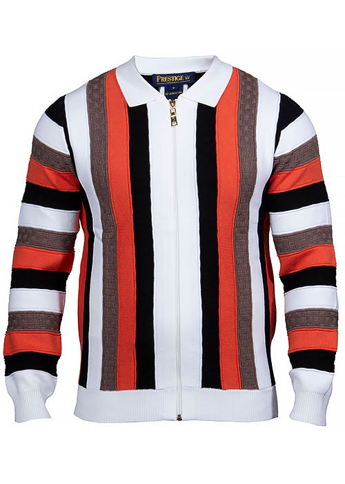 Prestige Zipper Sweater/Jacket # SW693 White