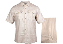 Load image into Gallery viewer, Prestige Linen Shirt/Pants Set # LUX530 Oatmeal
