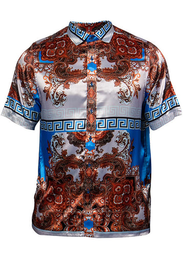 Prestige Satin Shirt # PR324 Blue