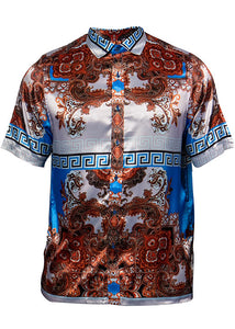 Prestige Satin Shirt # PR324 Blue