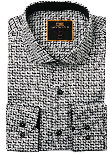 Steven Land Dress Shirt # 2508 Black/Silver