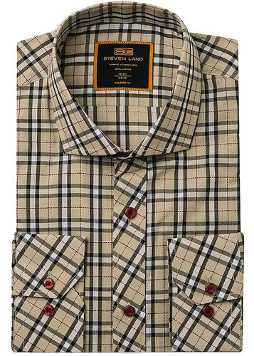 Steven Land Dress Shirt # 2510 Khaki