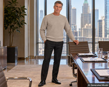 Load image into Gallery viewer, Tulliano Silk Blend Crewneck Sweater 'Casso' Oatmeal
