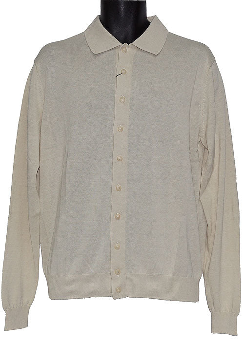 Tulliano Silk Button-Down Sweater 'Derek'