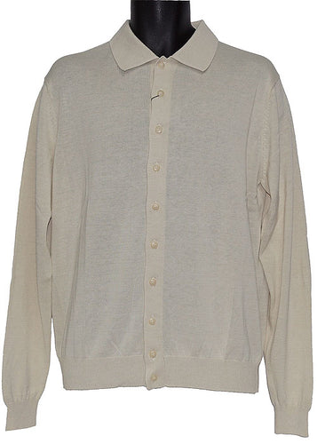 Tulliano Silk Button-Down Sweater 'Derek'