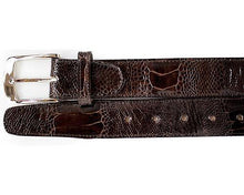 Load image into Gallery viewer, Belvedere Ostrich Leg Belt # 2000 - Alligator World (by Michele Olivieri)
