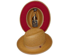 Load image into Gallery viewer, Bruno Capelo Hats &#39;Empire&#39; Burgundy Under Brim - Alligator World
