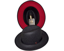 Load image into Gallery viewer, Bruno Capelo Hats &#39;Empire&#39; Burgundy Under Brim - Alligator World
