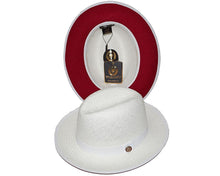 Load image into Gallery viewer, Bruno Capelo Hats &#39;Empire&#39; Burgundy Under Brim - Alligator World
