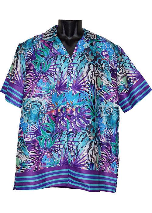 Cigar Satin Shirt # CS480 Teal - Alligator World