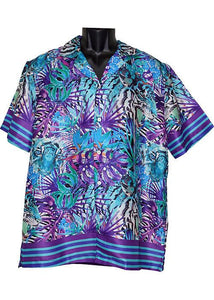 Cigar Satin Shirt # CS480 Teal - Alligator World