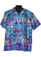 Cigar Satin Shirt # CS480 Teal - Alligator World