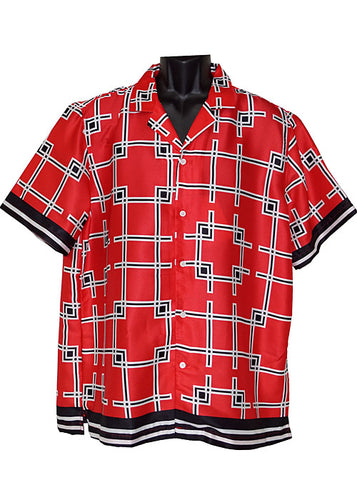 Cigar Satin Shirt # CS486 Red