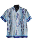 Cigar Satin Shirt # CS607 Aqua - Alligator World