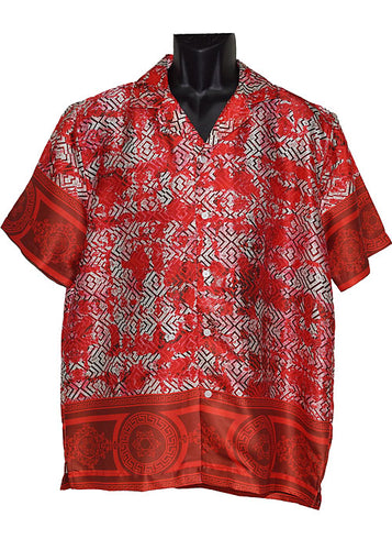 Cigar Satin Shirt # CS612 Red