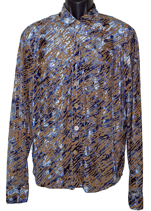 Daniel Benjamin Shirt # SH82 Blue/Khaki