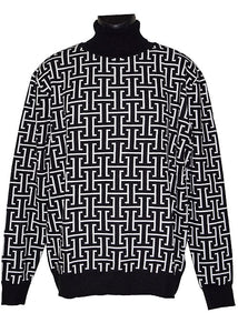 Lanzino Sweater # SW018 Black/White