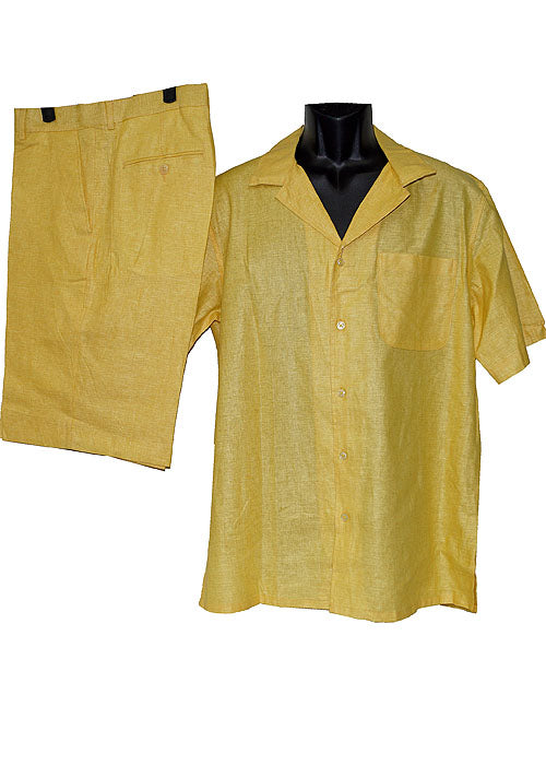 Lanzino Shorts Set # 3078 Yellow