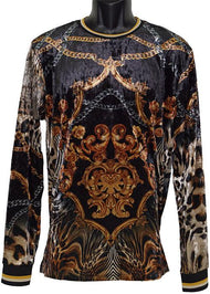 Lanzino Velvet Shirt # CTP003 Gold - Alligator World