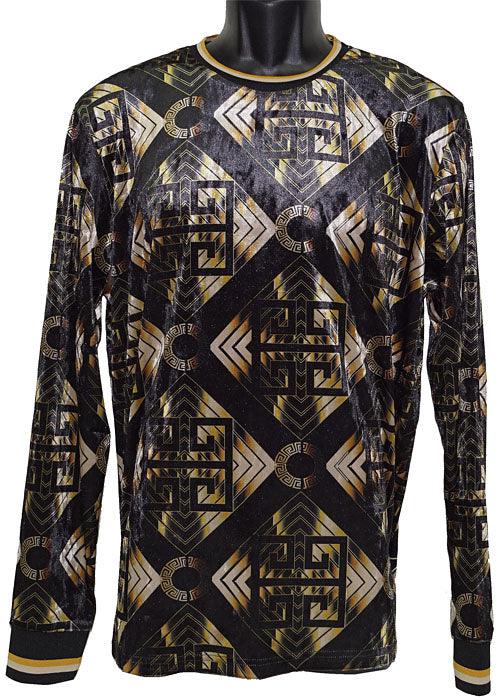 Lanzino Velvet Shirt # CTP007 Black - Alligator World