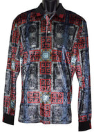Lanzino Velvet Shirt # SPL039 Black - Alligator World