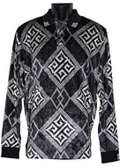 Lanzino Velvet Shirt # SPL040 Black - Alligator World