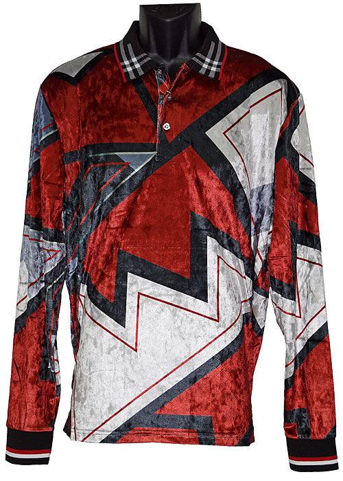 Lanzino Velvet Shirt # SPL044 Red - Alligator World