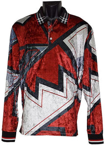 Lanzino Velvet Shirt # SPL044 Red - Alligator World