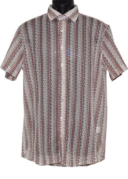 Lanzino Shirt # SSL060 Burgundy - Alligator World